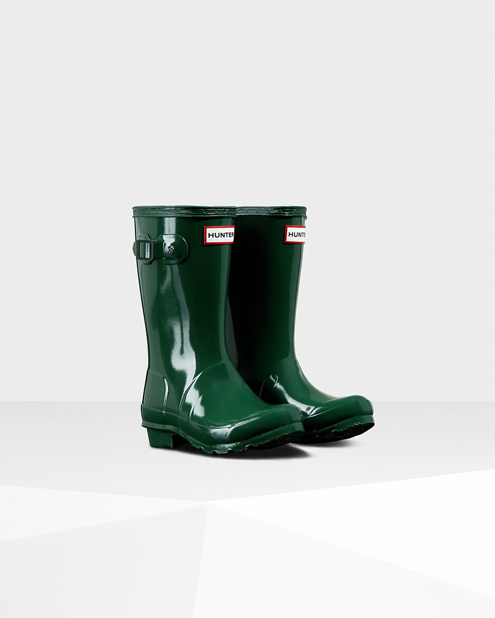 Botas De Agua Original Big Gloss Hunter Niños - Verdes - 962107GIL